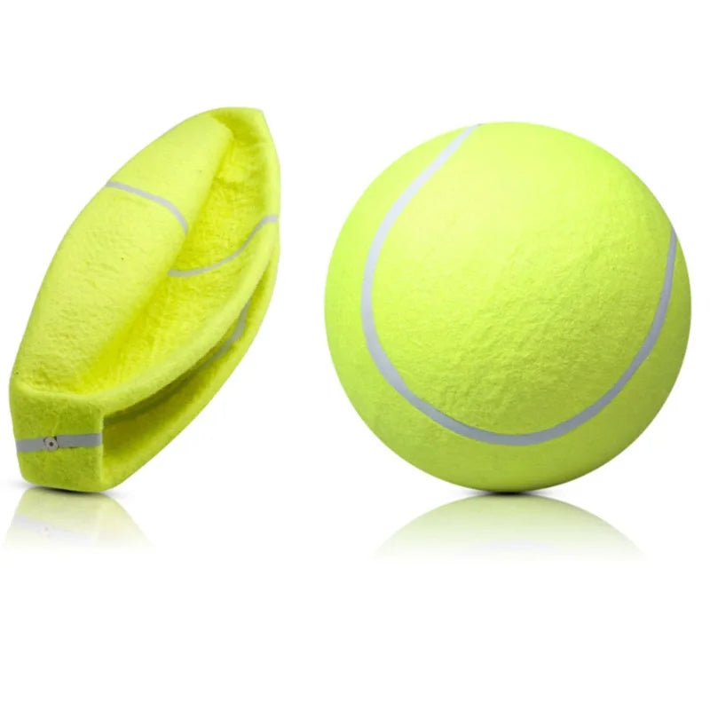 Giant tennis ball for dogs size comparison