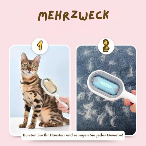 Pet grooming brush in pink
