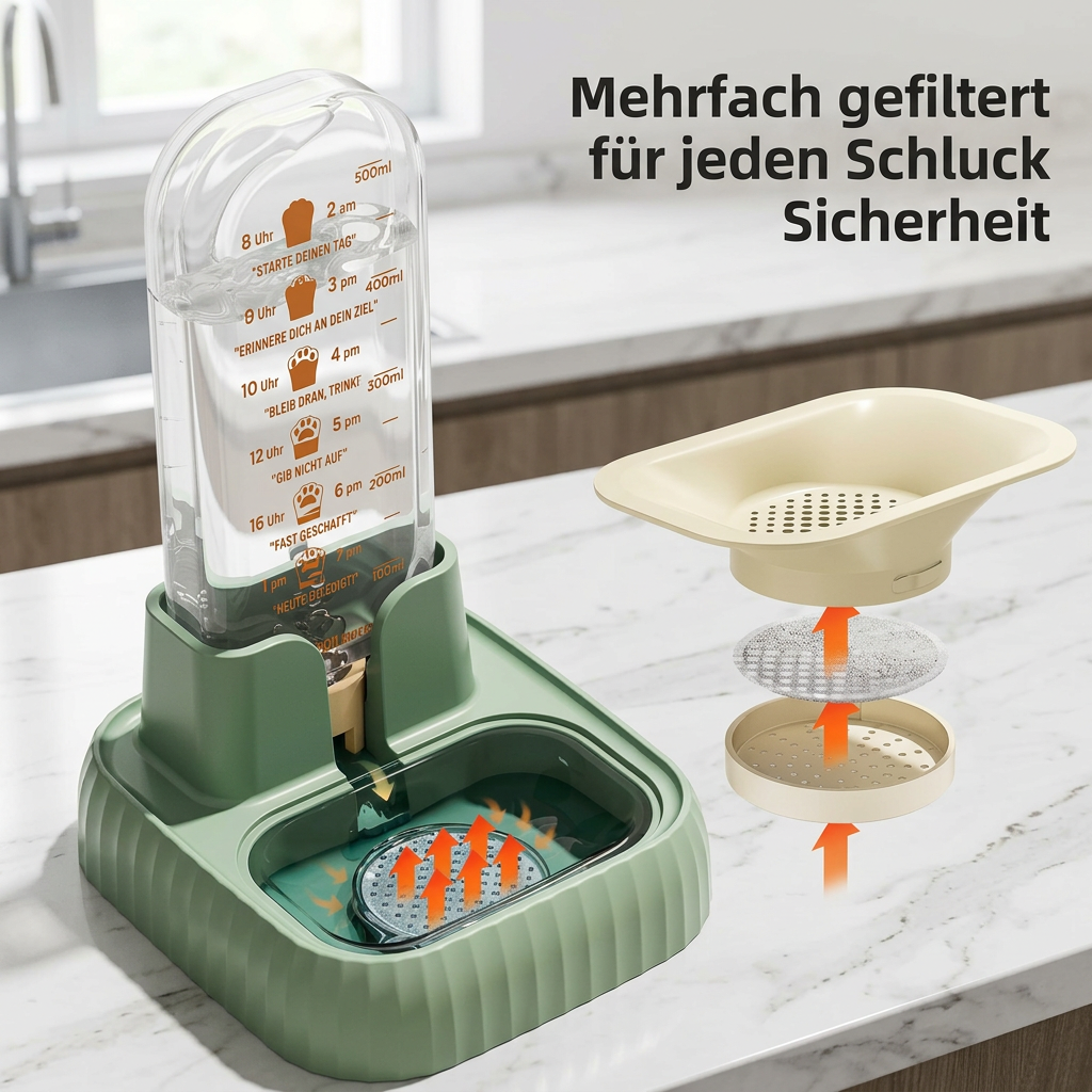 Automatic large-capacity pet water dispenser for cats and dogs
