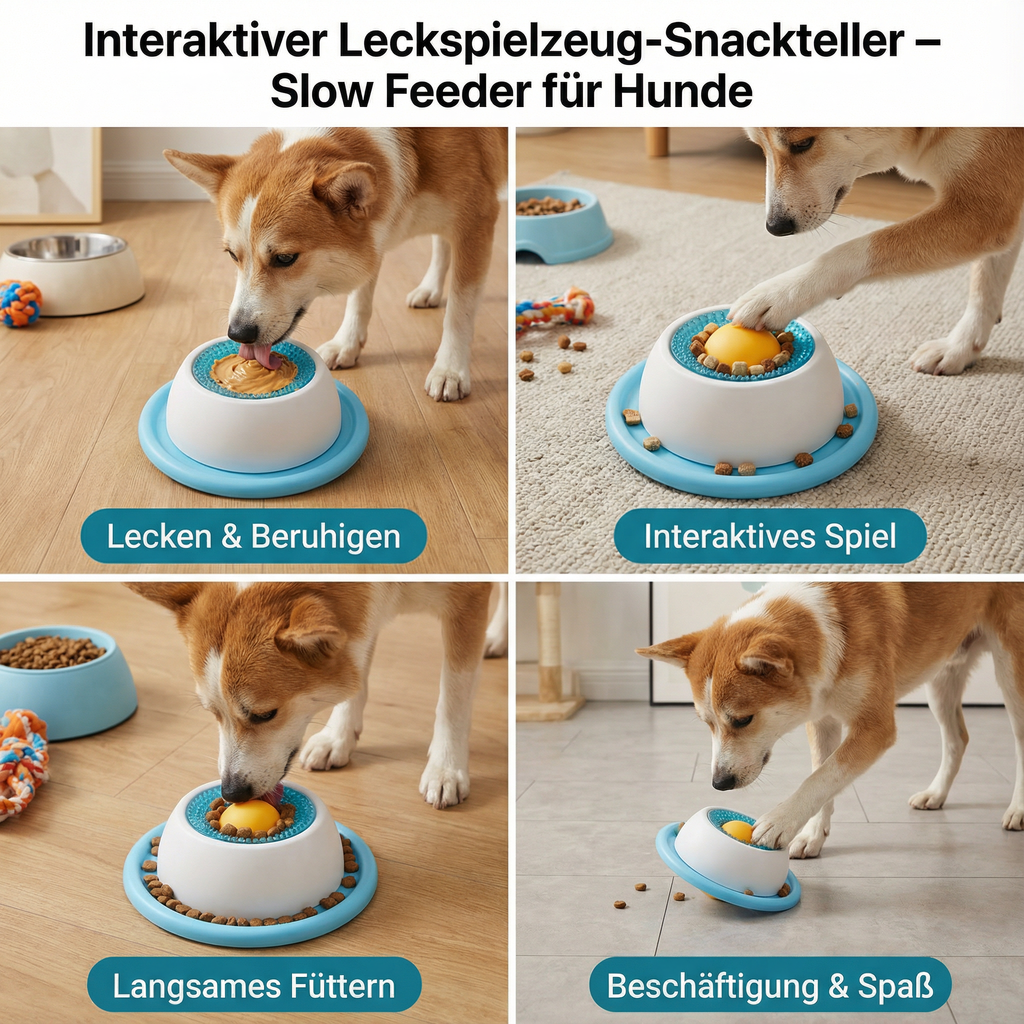 Interactive lick mat slow feeder for dogs