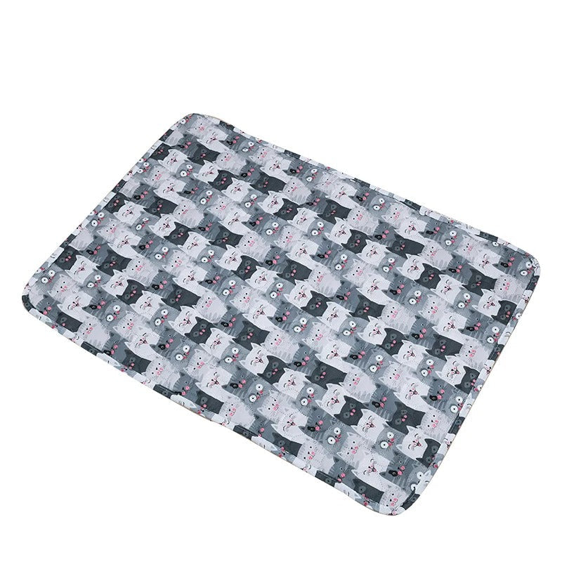 Washable pee pad in the dog print