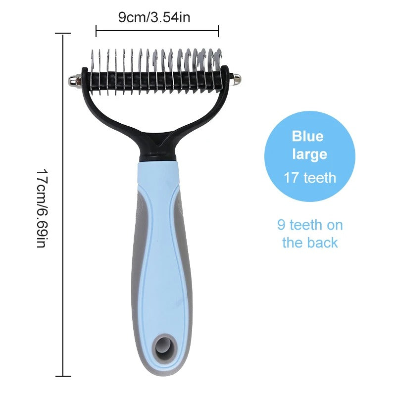 Soft bristles on the dog grooming brush