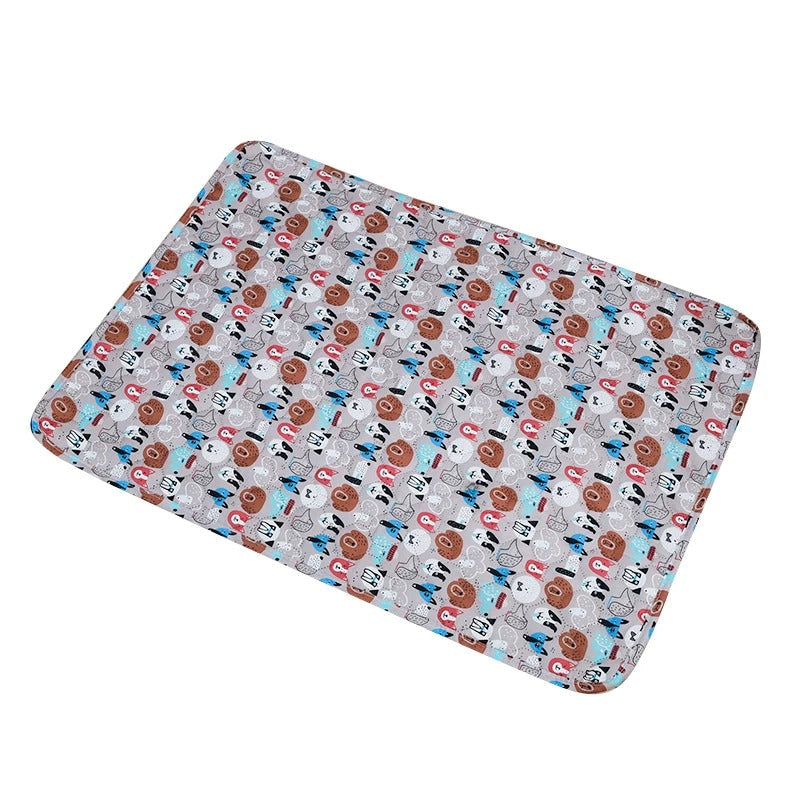 Washable pee pad in the bone print