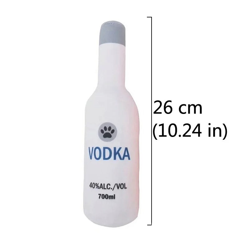 Bottle dog toy in the whisky design