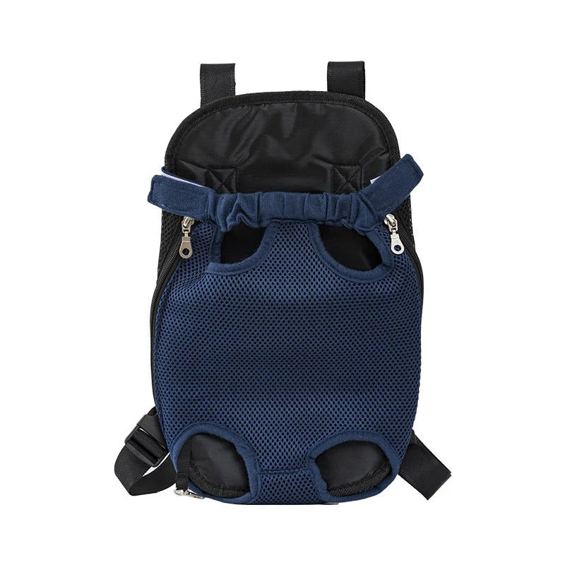 Mesh side panels on the dog carrier bag