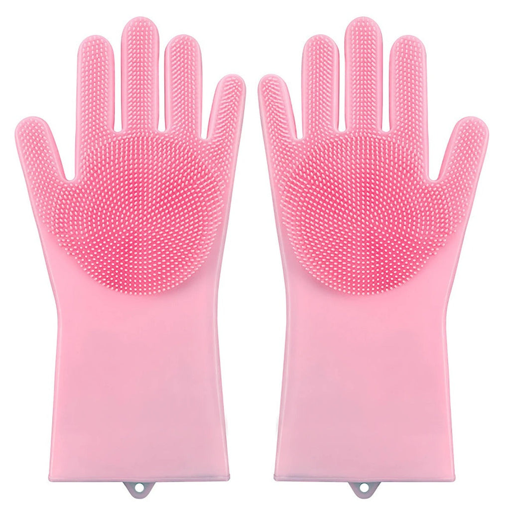 Pet grooming gloves in green