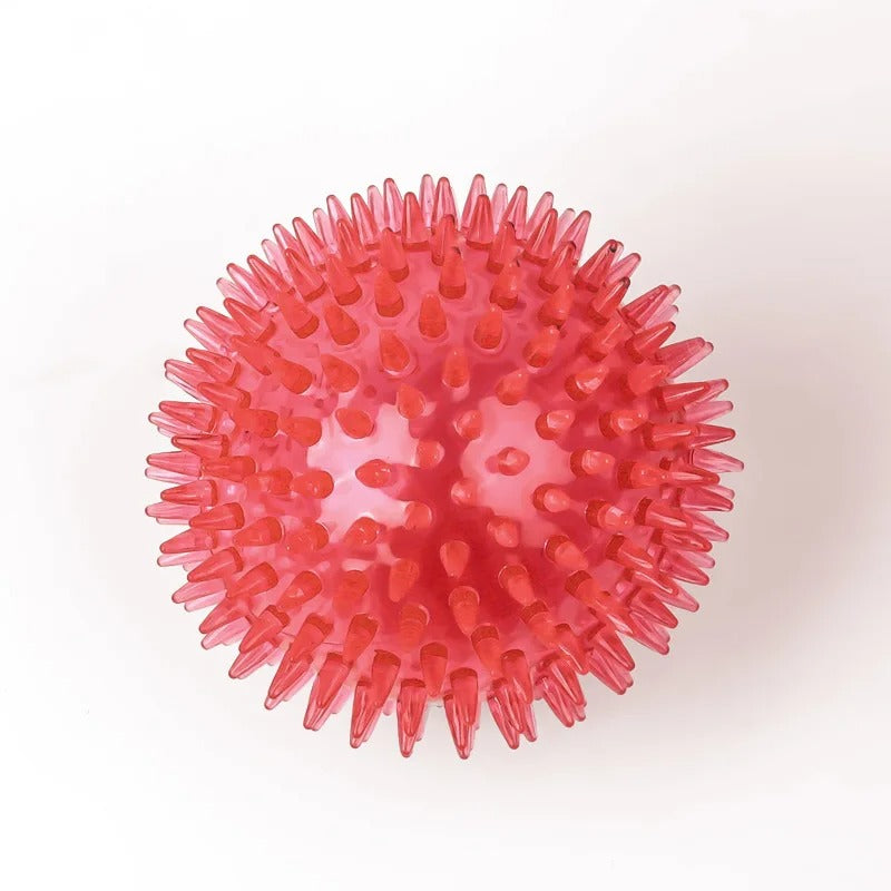 Spiky ball chew toy in green