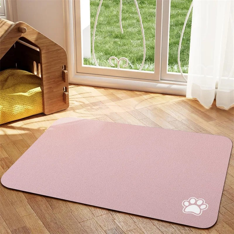 Pet feeding mat in green