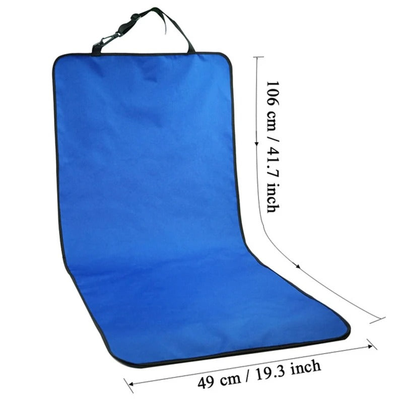 Back seat cover protecting car upholstery