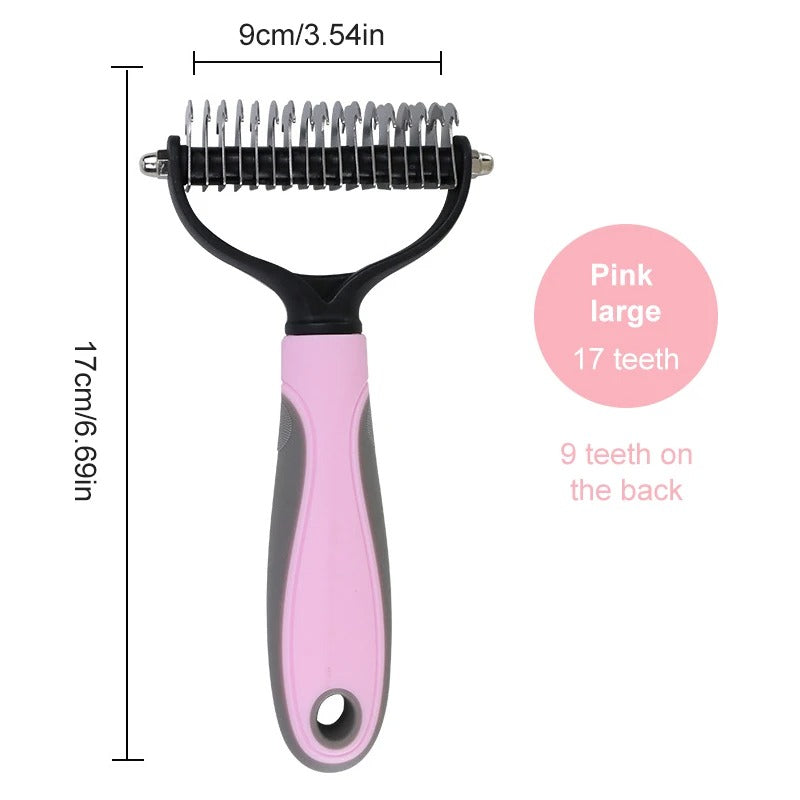 Dog grooming brush in blue