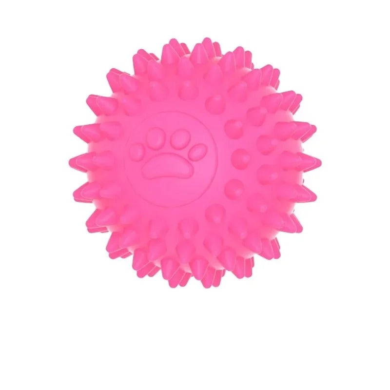 Bouncy rubber training ball in pink