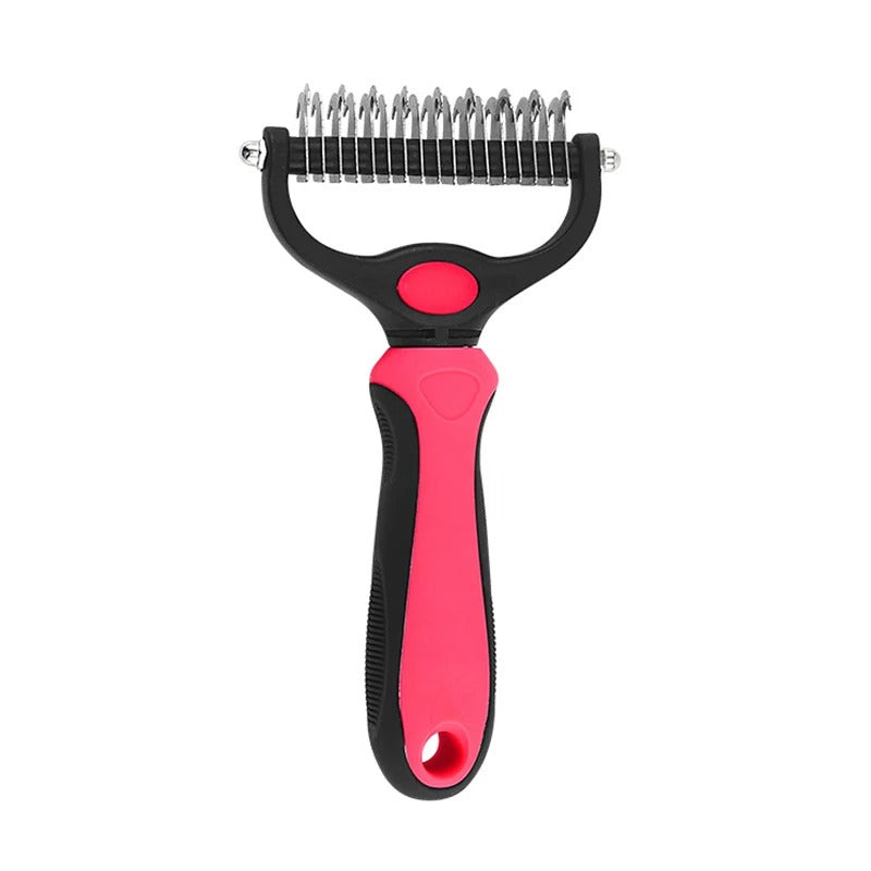 Non-slip handle of the pet de-shedding brush