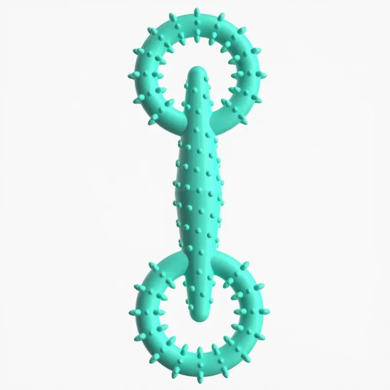 Puppy tug ring chew toy in green