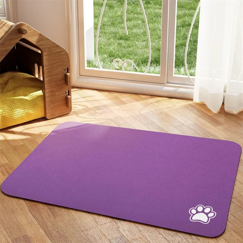 Pet feeding mat in blue
