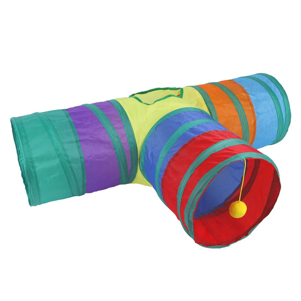 S-shaped rainbow cat tunnel