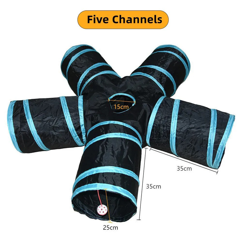 Black S-shaped cat tunnel