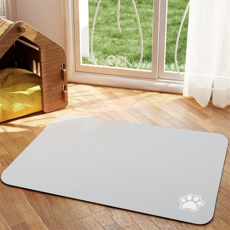 Pet feeding mat in yellow