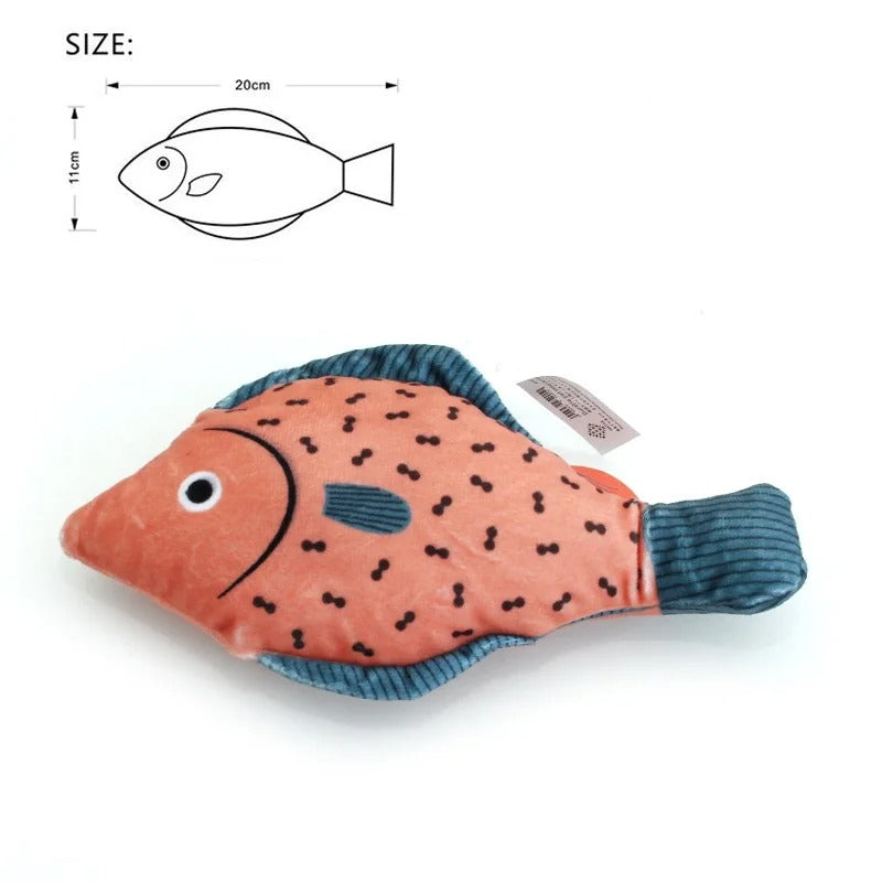 Catnip 3D fish cat toy in pink
