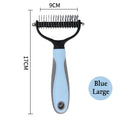 Close-up of the de-shedding brush teeth