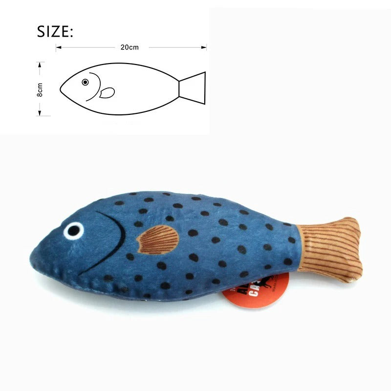 Realistic catnip fish toy for cats