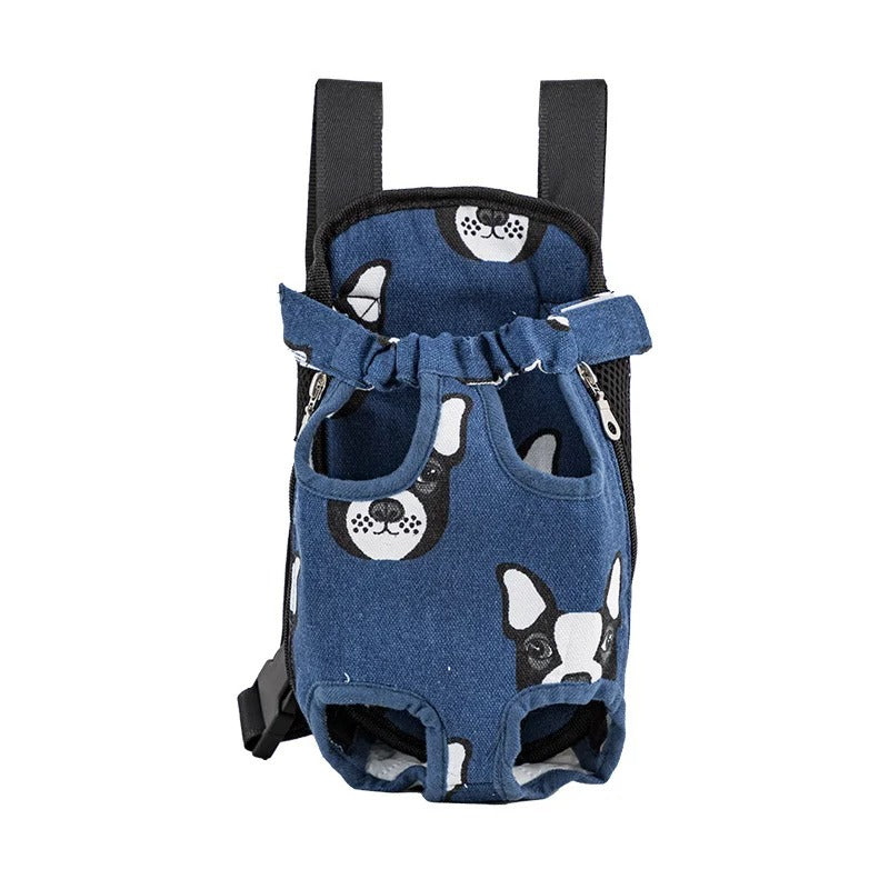 Dog carrier bag in beige check
