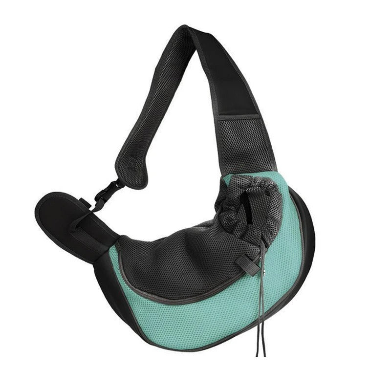 Pet travel backpack carrier in green