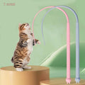 Interactive cat teaser wand in pink