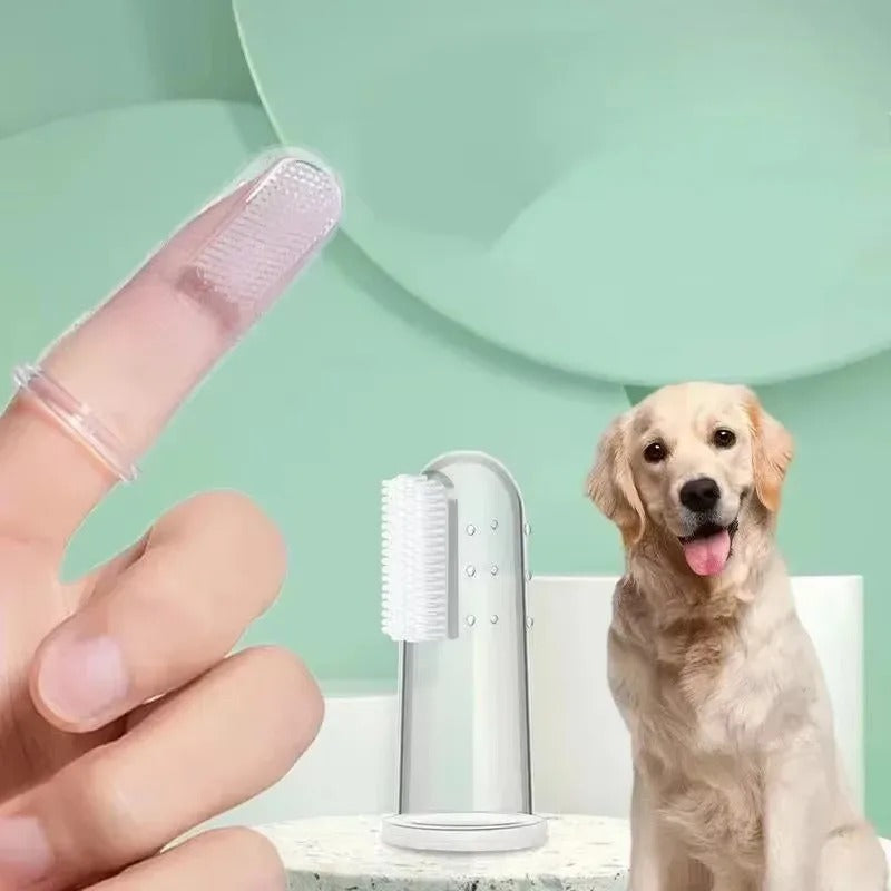 Soft finger toothbrush for pets