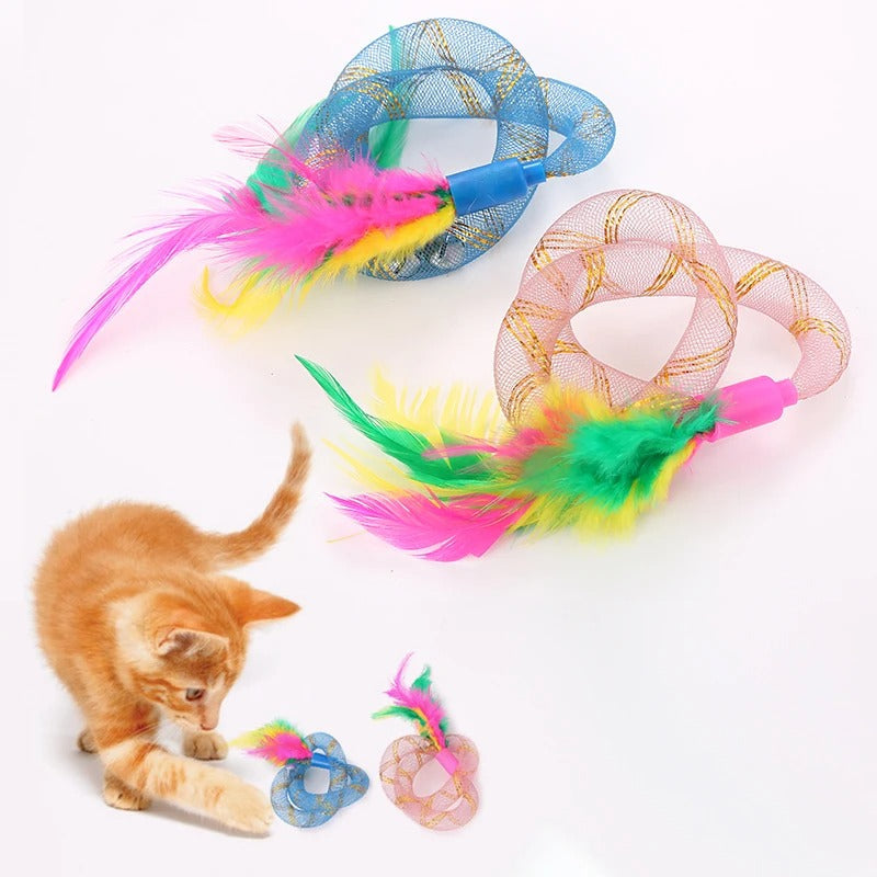 String tubing interactive cat toy