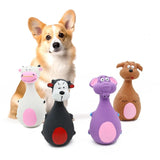 Squeaky animal fetch toy for dogs