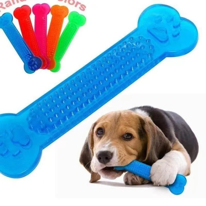 Rubber bone chew toy set for strong chewers
