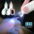 Pet nail clippers with LED light
