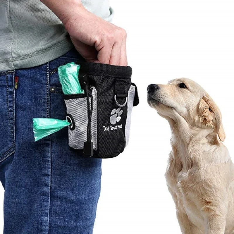 Portable dog treat bag