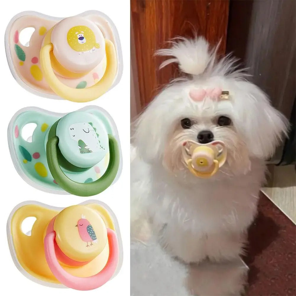 Soft calming pet pacifier