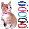 Fashion cat collar with safety clasp