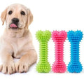 Soft rubber bone dog chew toy