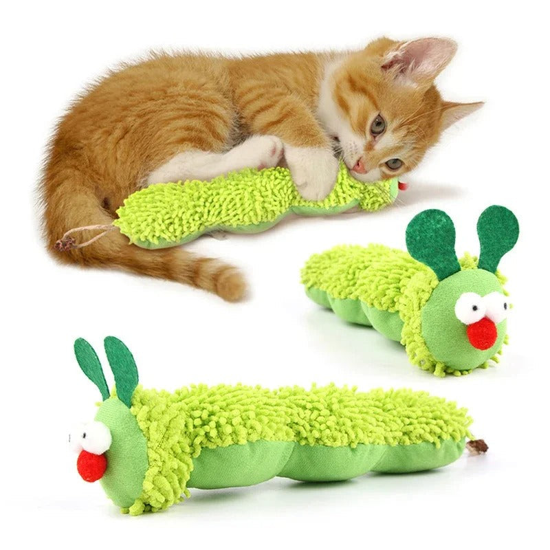 Caterpillar catnip dental cat toy