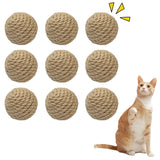 Sisal sound ball cat toy 5 pack