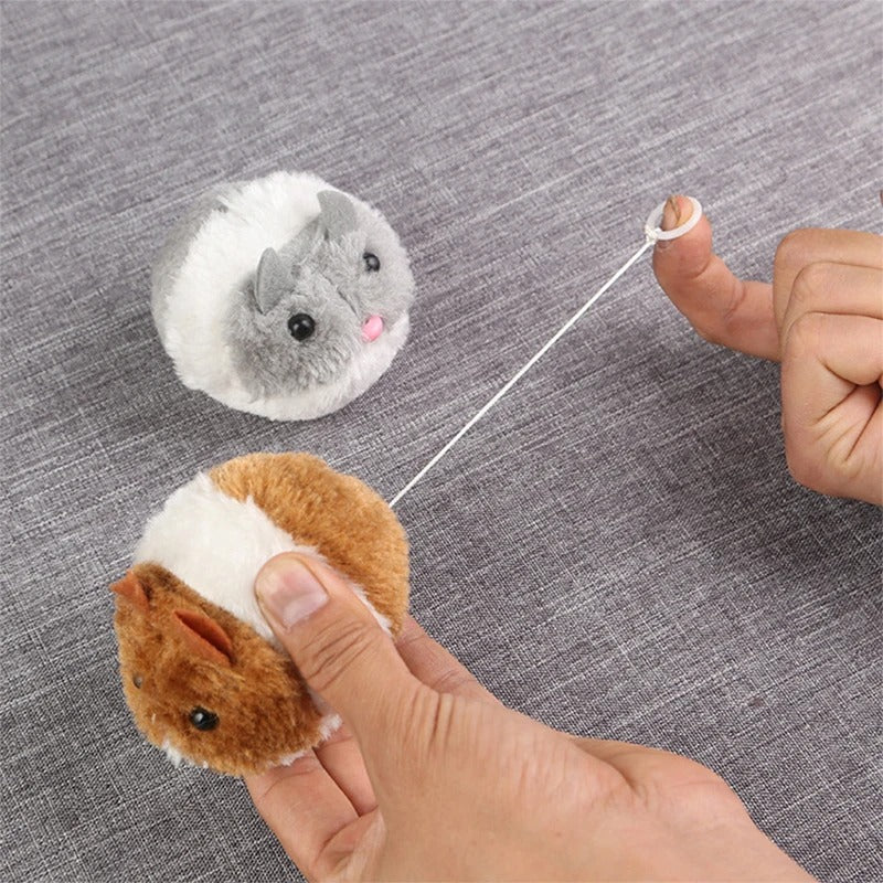 Cute mouse cat toy in brown