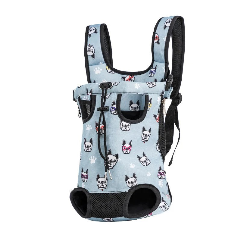 Outdoor dog carrier bag used while hiking