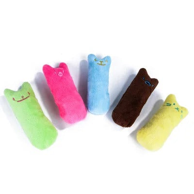 Cat chewing the catnip toy