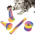 Multi-colour spring coil cat toys