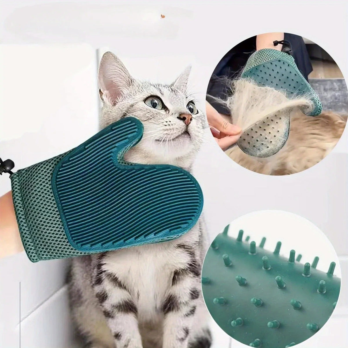 2-in-1 cat grooming glove