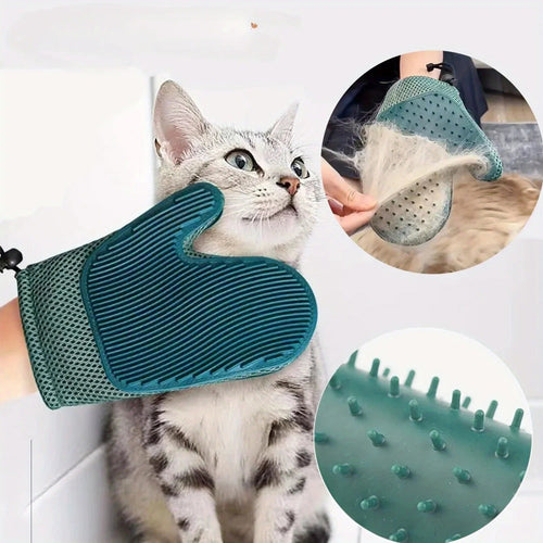 2-in-1 cat grooming glove