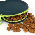 Portable silicone dog treat bag