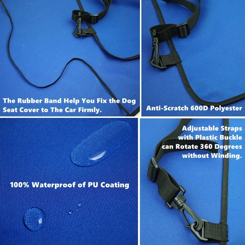 Seat belt openings on the pet back seat cover