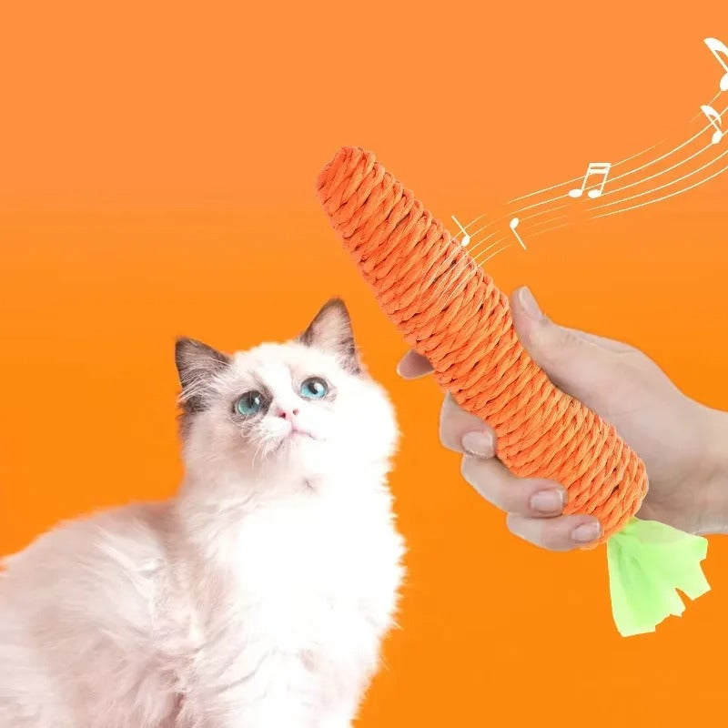Carrot chew cat toy