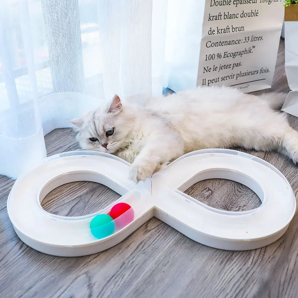 Turntable cat toy in blue