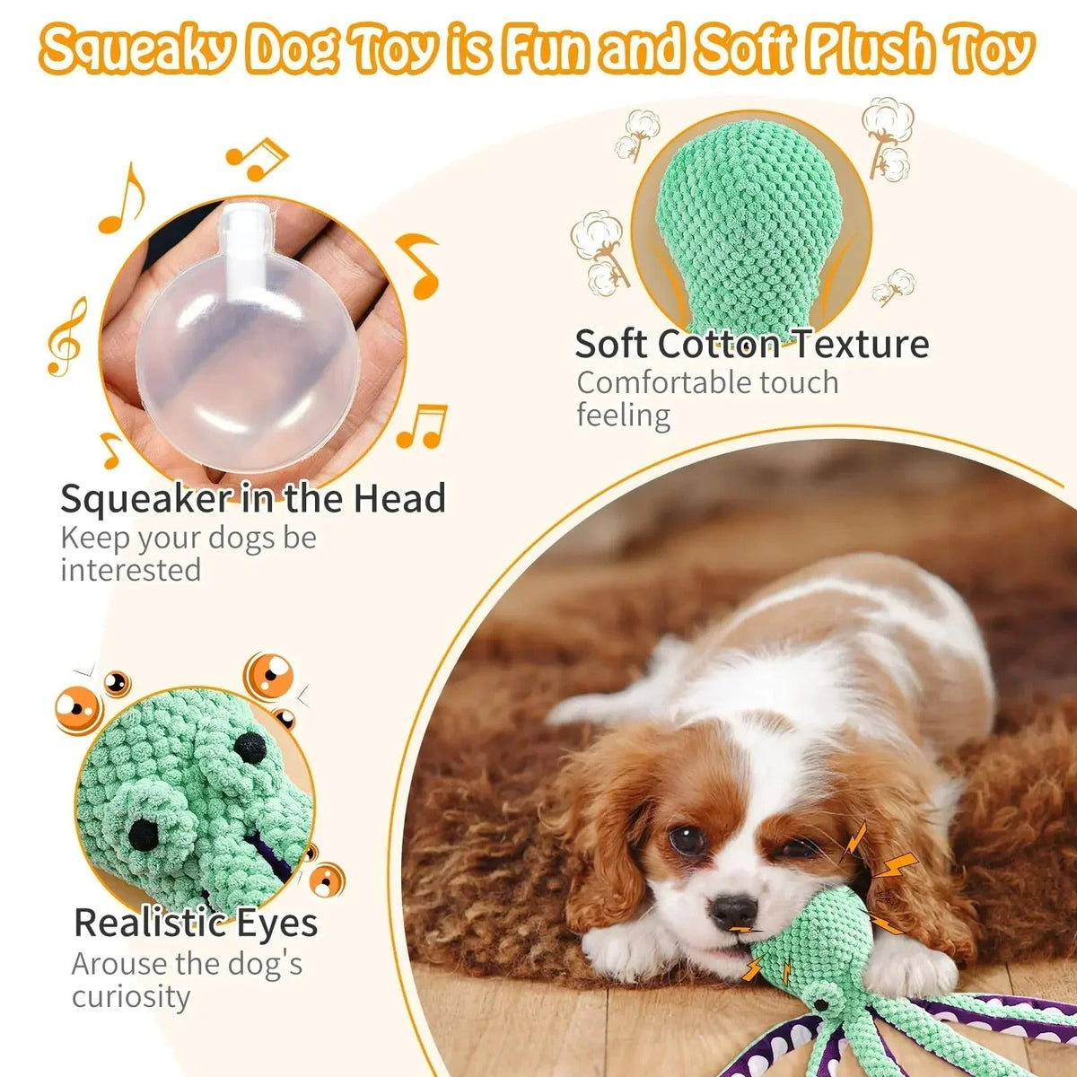 Dog playing with the OctoPuzzle shell-shaped toy