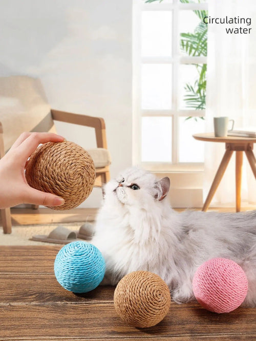 10 cm interactive sisal cat scratching ball